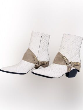 Matisse Caty Coachella Music Festival Western Snake Cowboy Ankle Bootie - Size 8